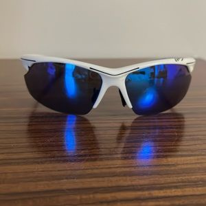 North wave blue white sport sunglasses